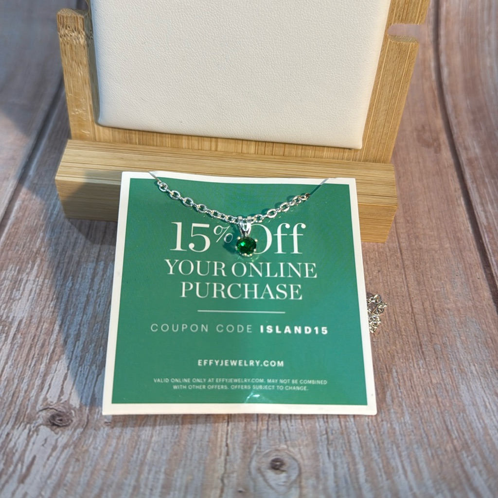 New Effy Womens Silver Tone And Green Necklace Item Phk472 12$